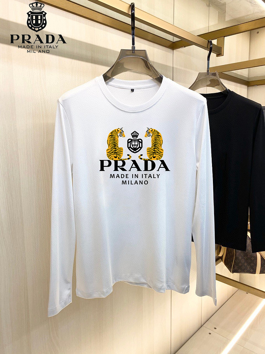 Prada Long-sleeved T-shirts for Men #539692 replica