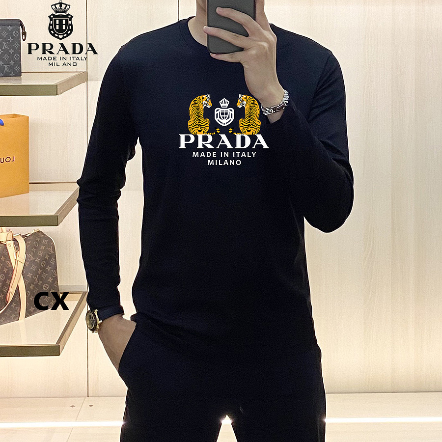 Prada Long-sleeved T-shirts for Men #539693 replica