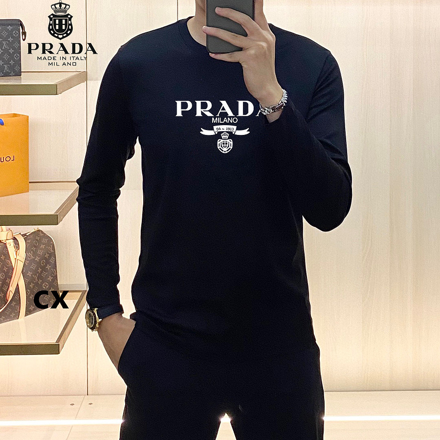 Prada Long-sleeved T-shirts for Men #539694 replica