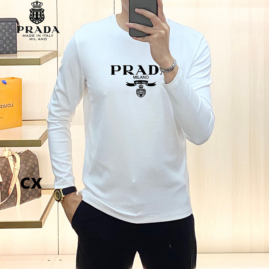 Prada Long-sleeved T-shirts for Men #539695 replica