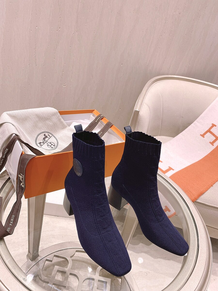 HERMES 6cm High-heeled Short Boots for women #539867 replica