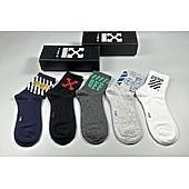US$20.00 OFF WHITE Socks 5pcs sets #539629