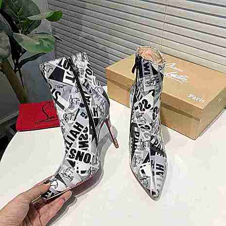 Christian Louboutin 10cm High-heeled Boots for women #543388