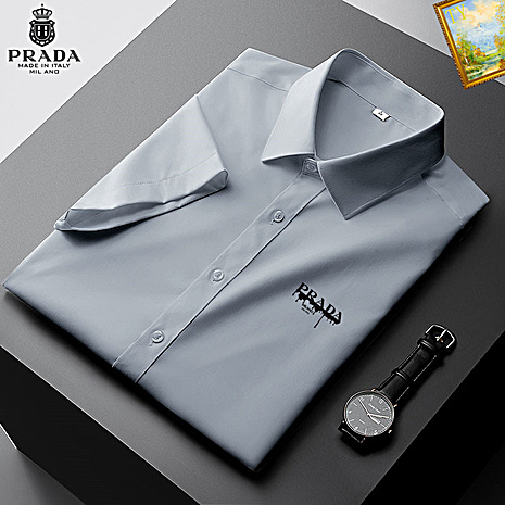 Prada Shirts for Prada Short-Sleeved Shirts For Men #559672 replica