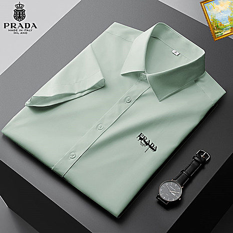 Prada Shirts for Prada Short-Sleeved Shirts For Men #559673 replica