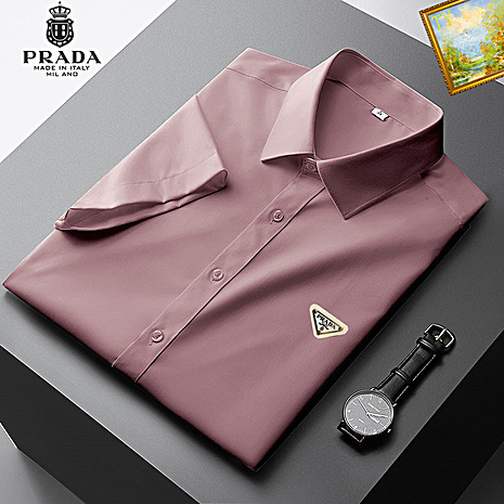 Prada Shirts for Prada Short-Sleeved Shirts For Men #559676 replica