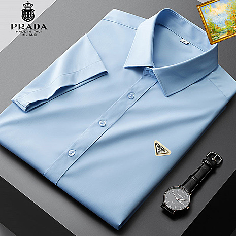 Prada Shirts for Prada Short-Sleeved Shirts For Men #559677 replica