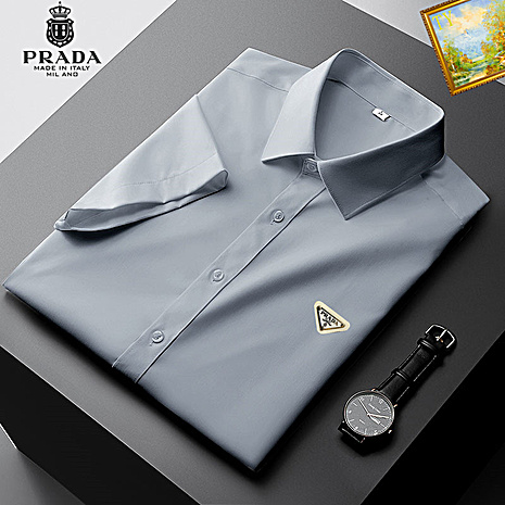 Prada Shirts for Prada Short-Sleeved Shirts For Men #559678 replica