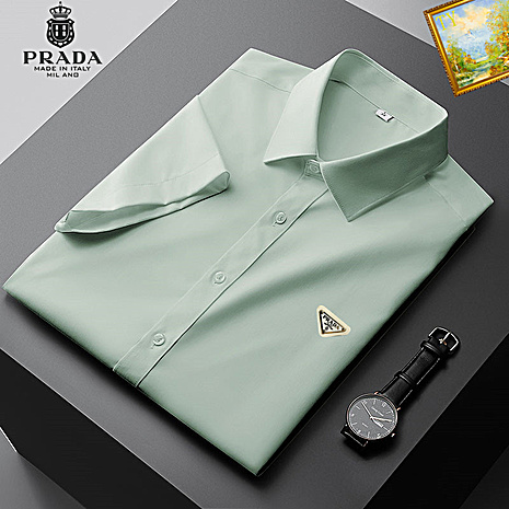 Prada Shirts for Prada Short-Sleeved Shirts For Men #559679 replica