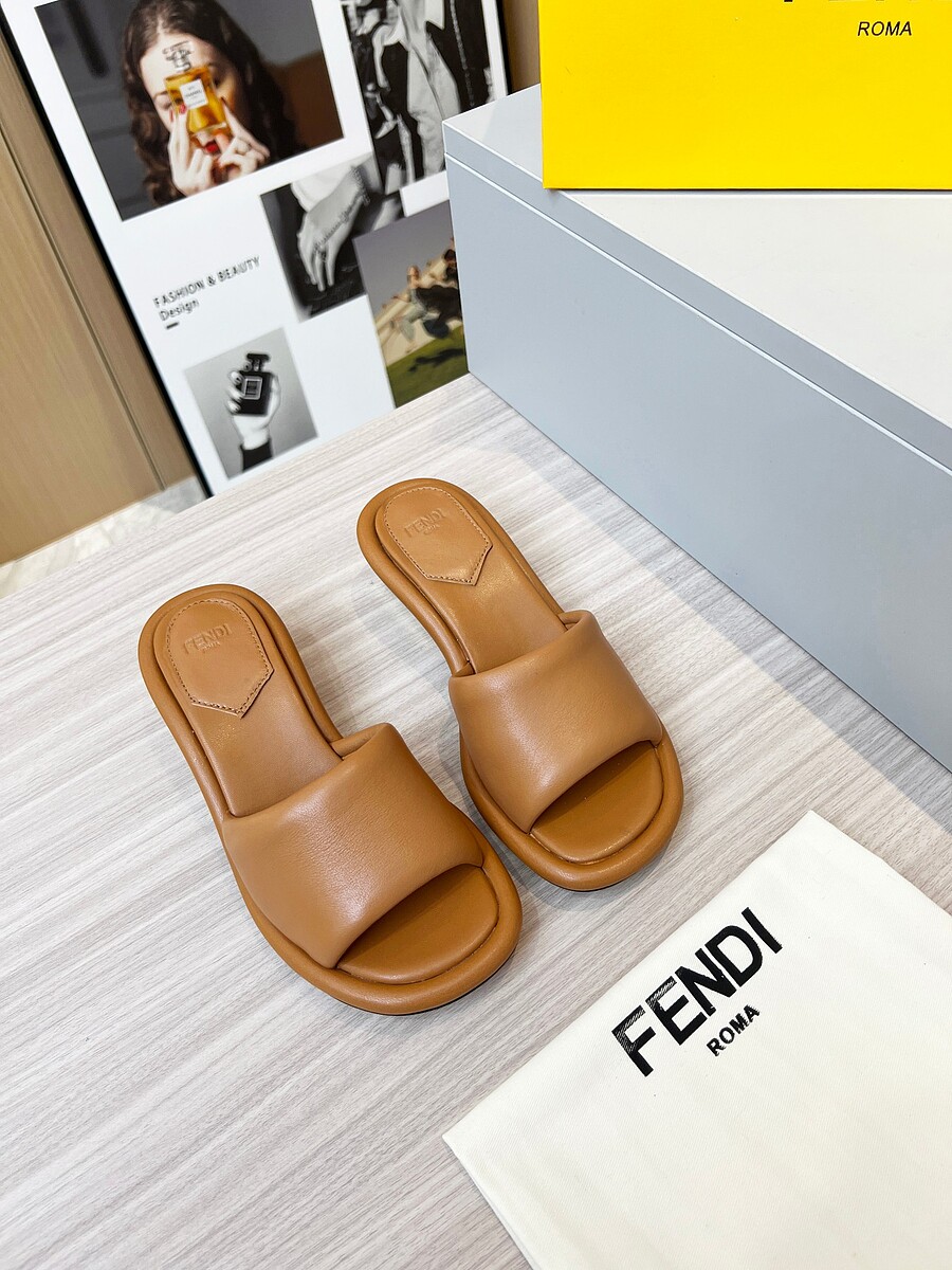 Fendi shoes for Fendi slippers for women #566199 replica