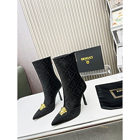 Fendi & versace 7.5cm High-heeled  boots for women #583842 replica