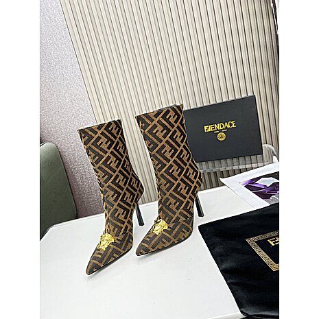 Fendi & versace 7.5cm High-heeled  boots for women #583844 replica