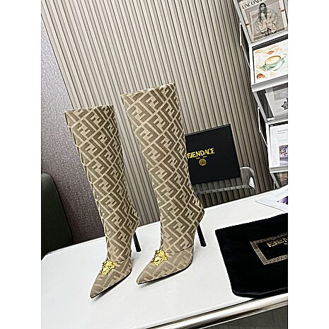 Fendi & versace 7.5cm High-heeled  boots for women #583848 replica