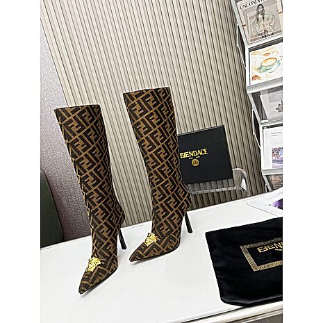 Fendi & versace 7.5cm High-heeled  boots for women #583849 replica