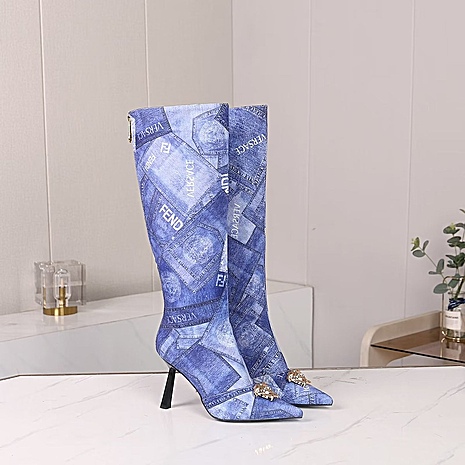 Fendi & versace 7.5cm High-heeled  boots for women #586818 replica