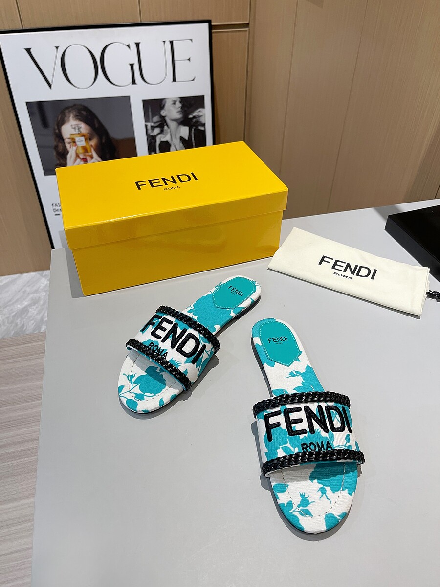 Fendi shoes for Fendi slippers for women #590177 replica