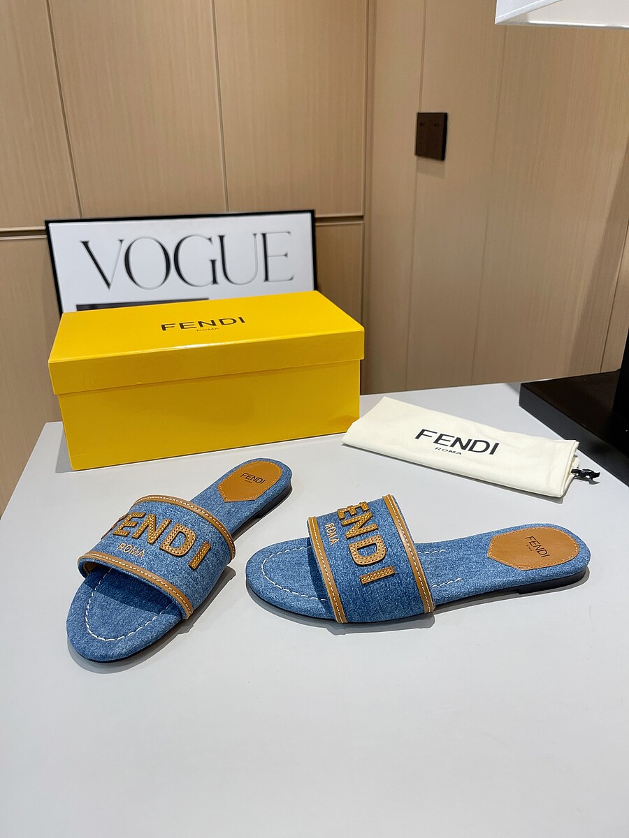 Fendi shoes for Fendi slippers for women #590178 replica