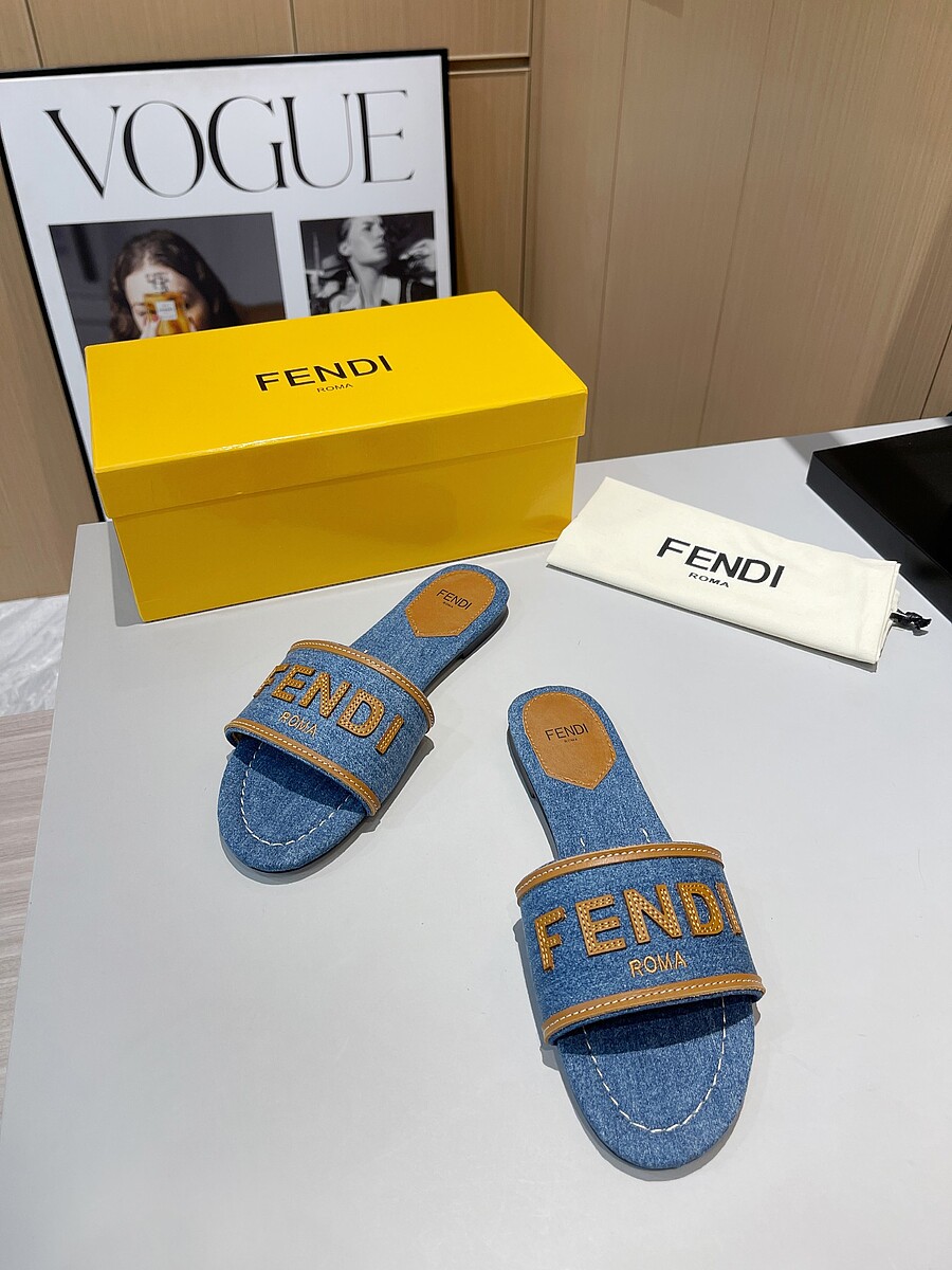 Fendi shoes for Fendi slippers for women #590178 replica