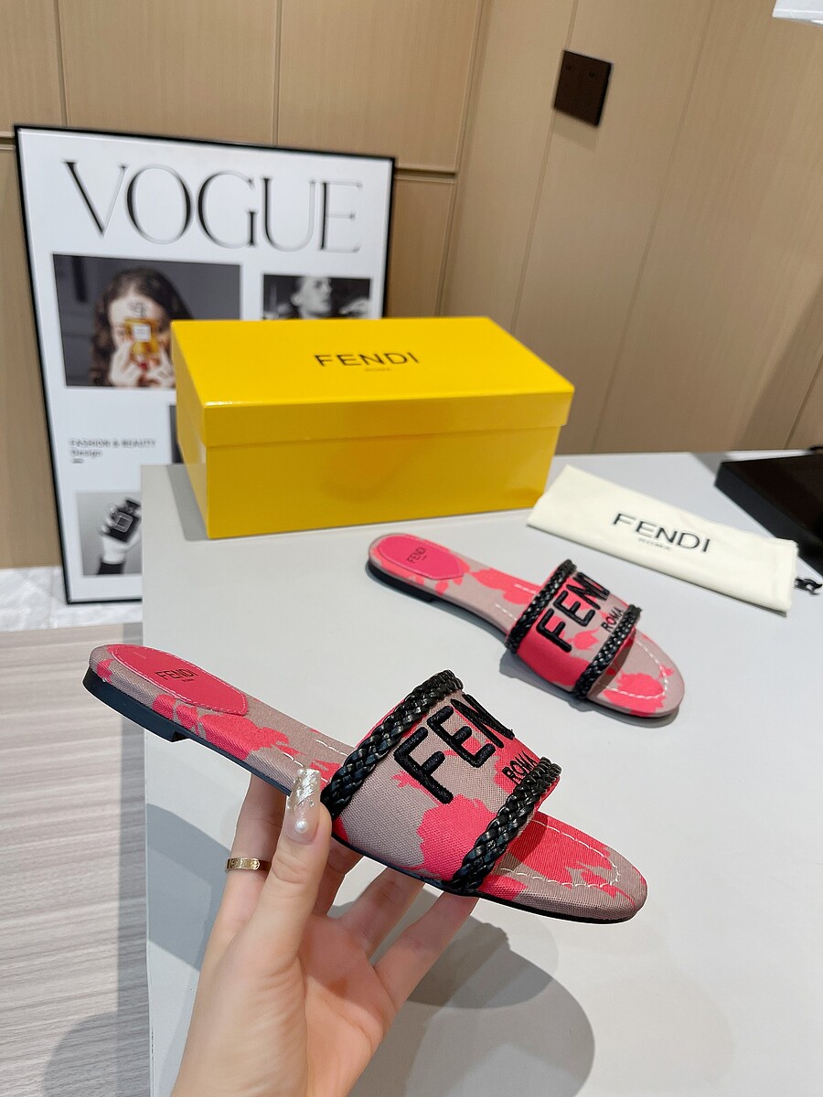 Fendi shoes for Fendi slippers for women #590179 replica