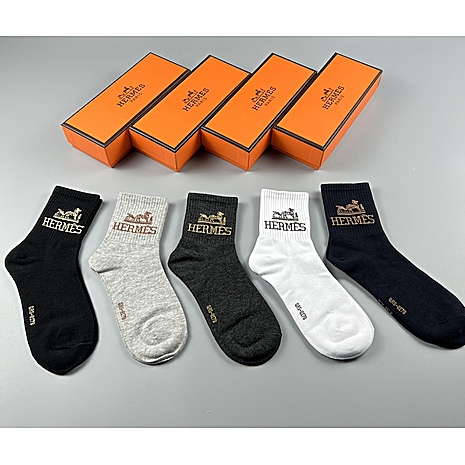 HERMES Socks 5pcs sets #598400 replica