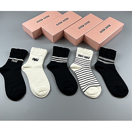 MIUMIU Socks 5pcs sets #598508 replica