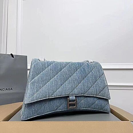 Balenciaga Crush Small Chain Bag Quilted Denim Original Samples 0400019096107 replica