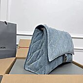 US$335.00 Balenciaga Crush Small Chain Bag Quilted Denim Original Samples 0400019096107
