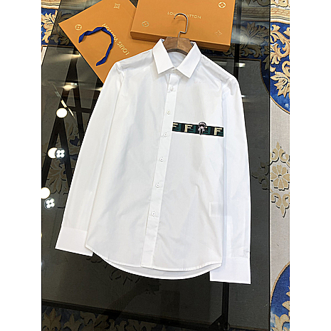 Fendi Shirts for Fendi Long-Sleeved Shirts for men #610872 replica