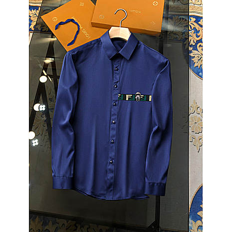 Fendi Shirts for Fendi Long-Sleeved Shirts for men #610873 replica