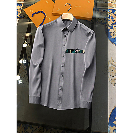 Fendi Shirts for Fendi Long-Sleeved Shirts for men #610874 replica