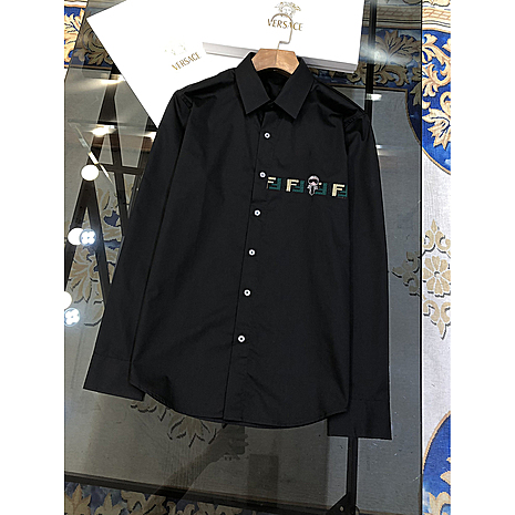 Fendi Shirts for Fendi Long-Sleeved Shirts for men #610875 replica