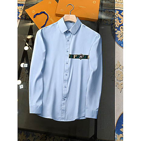 Fendi Shirts for Fendi Long-Sleeved Shirts for men #610876 replica