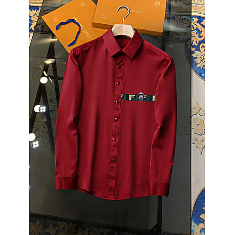 Fendi Shirts for Fendi Long-Sleeved Shirts for men #610877 replica
