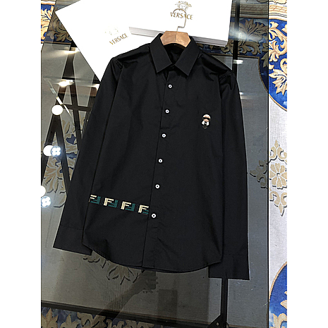Fendi Shirts for Fendi Long-Sleeved Shirts for men #610880 replica
