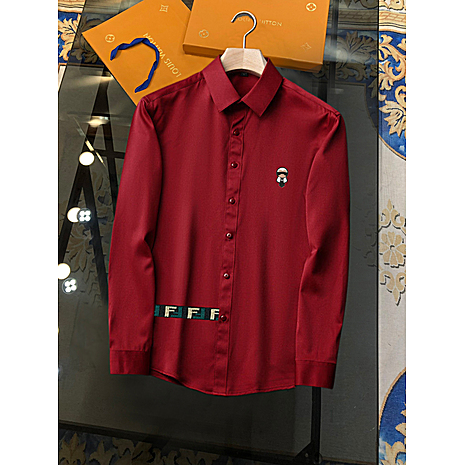 Fendi Shirts for Fendi Long-Sleeved Shirts for men #610890 replica