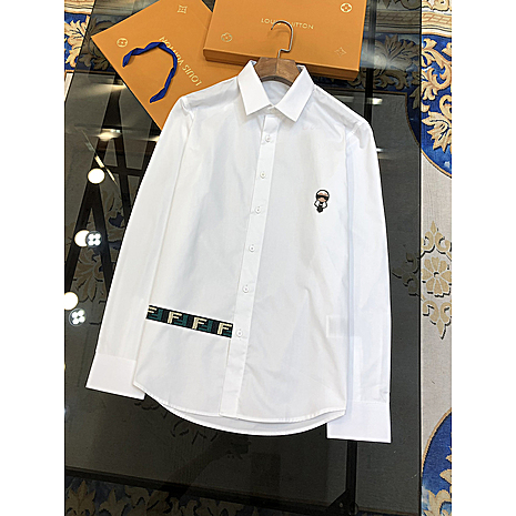 Fendi Shirts for Fendi Long-Sleeved Shirts for men #610891 replica
