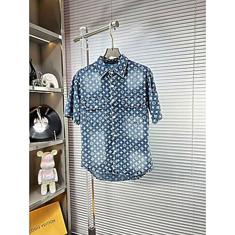 Louis Vuitton Shirts for Louis Vuitton Short-sleeved shirt for men #718205 replica