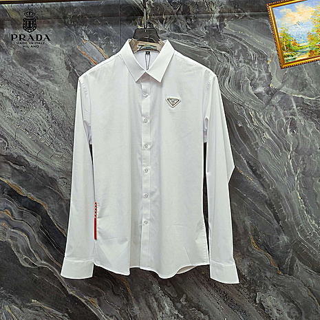 Prada Shirts for Prada long-sleeved shirts for men #770665 replica