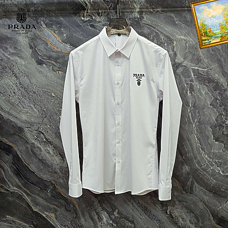 Prada Shirts for Prada long-sleeved shirts for men #770667 replica