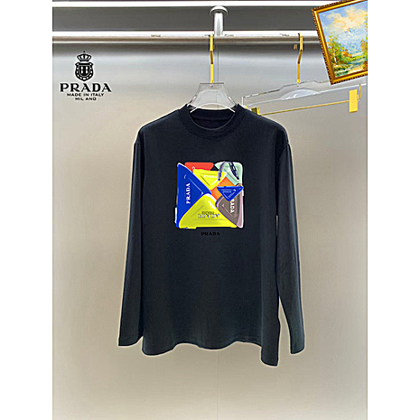 Prada Long-sleeved T-shirts for Men #770671 replica