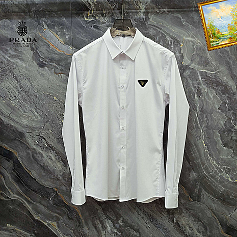 Prada Shirts for Prada long-sleeved shirts for men #770673 replica