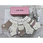 US$20.00 MIUMIU Socks 5pcs sets #776677