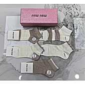 US$20.00 MIUMIU Socks 5pcs sets #776677
