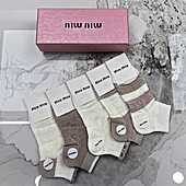 US$20.00 MIUMIU Socks 5pcs sets #776677