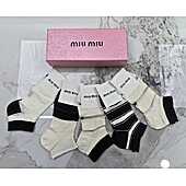 US$20.00 MIUMIU Socks 5pcs sets #776678