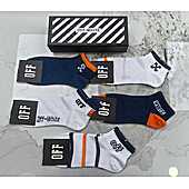 US$20.00 OFF WHITE Socks 5pcs sets #776764