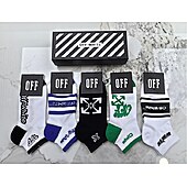 US$20.00 OFF WHITE Socks 5pcs sets #776766