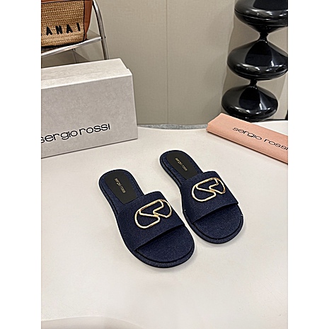 sergio rossi Shoes for sergio rossi Slippers for women #780417