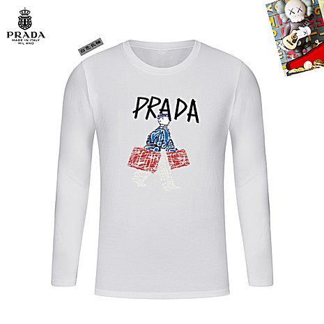 Prada Long-sleeved T-shirts for Men #785791 replica