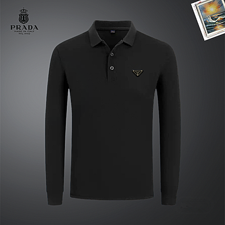 Prada Long-sleeved T-shirts for Men #785816 replica